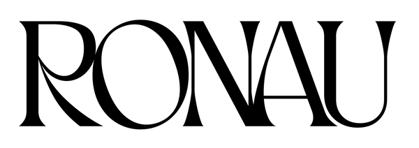 Black 'RONAU' logo on a white background