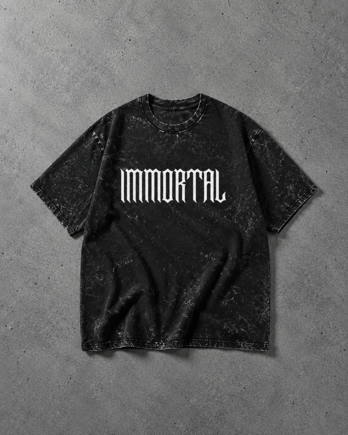 IMMORTAL Oversized Acid Wash Graphic T-Shirt | Ronau