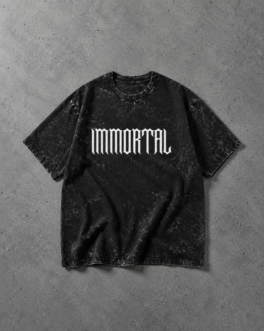 IMMORTAL Oversized Acid Wash Graphic T-Shirt | Ronau
